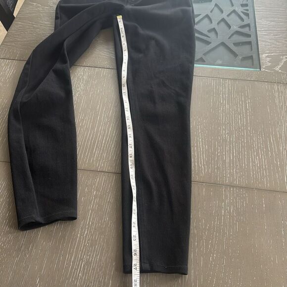 SPANX Jean-ish Pull On Ankle Leggings Black Denim Comfortable Women's Size M EUC - Picture 5 of 14